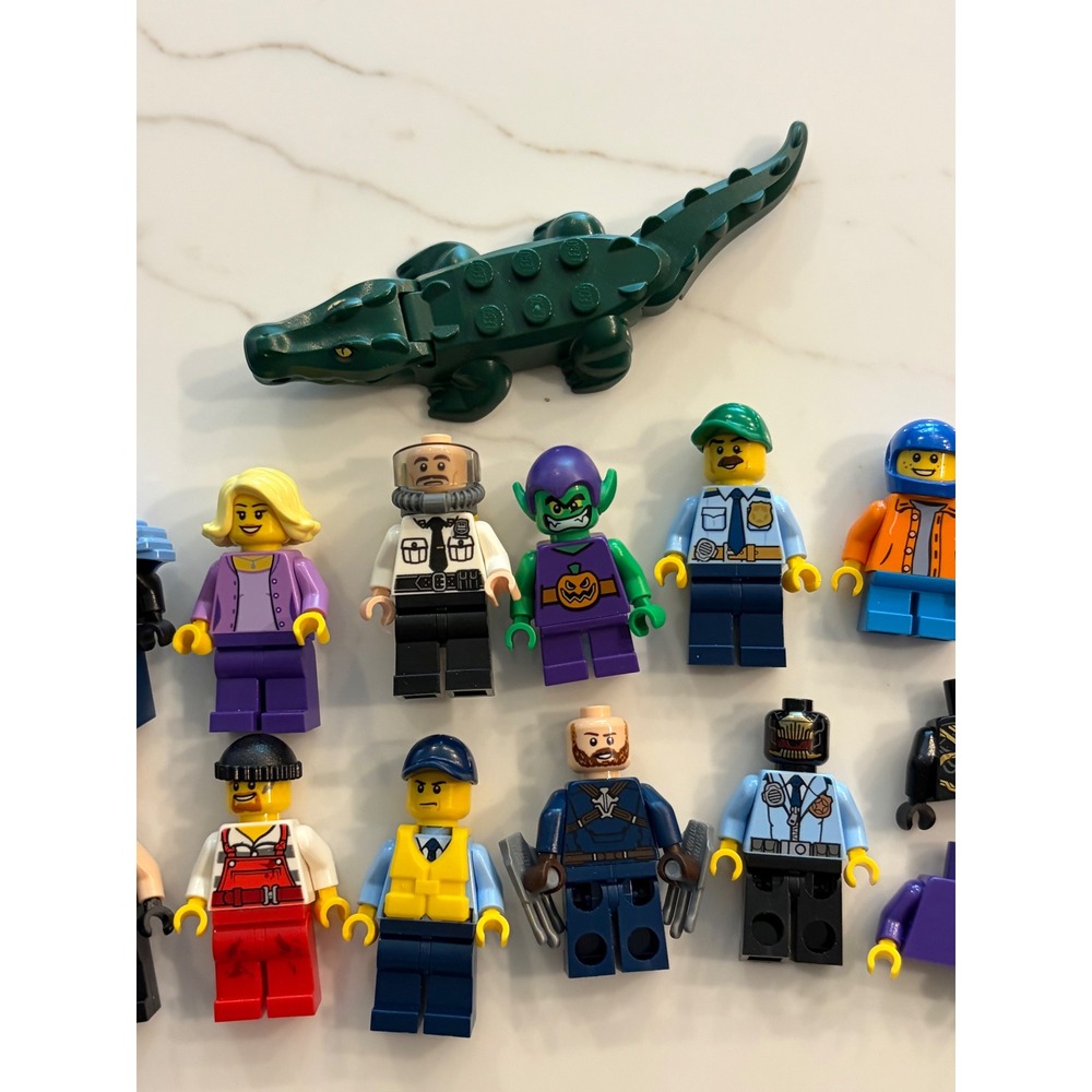 LEGO Minifigure Lot Marvel Green Goblin Thor Minecraft Steve Crocodile City - Picture 3 of 6